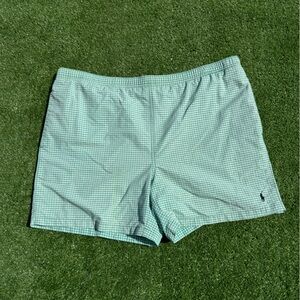 Polo Ralph Lauren Mint Checkered Swim Trunks